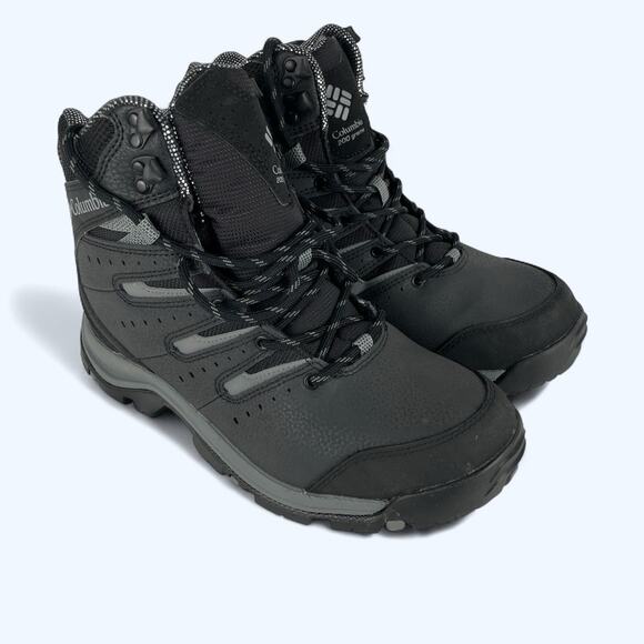 Columbia Gunninson II Omni Heat Waterproof Black/Gray Hiking Boots Men's Size 8 - Picture 1 of 8